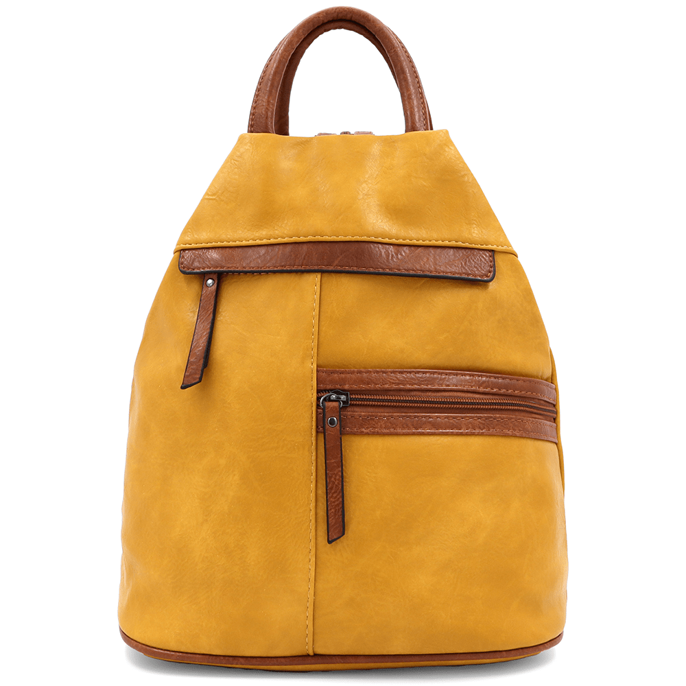 Női hátizsák titkos záródással Elina - mustársárga