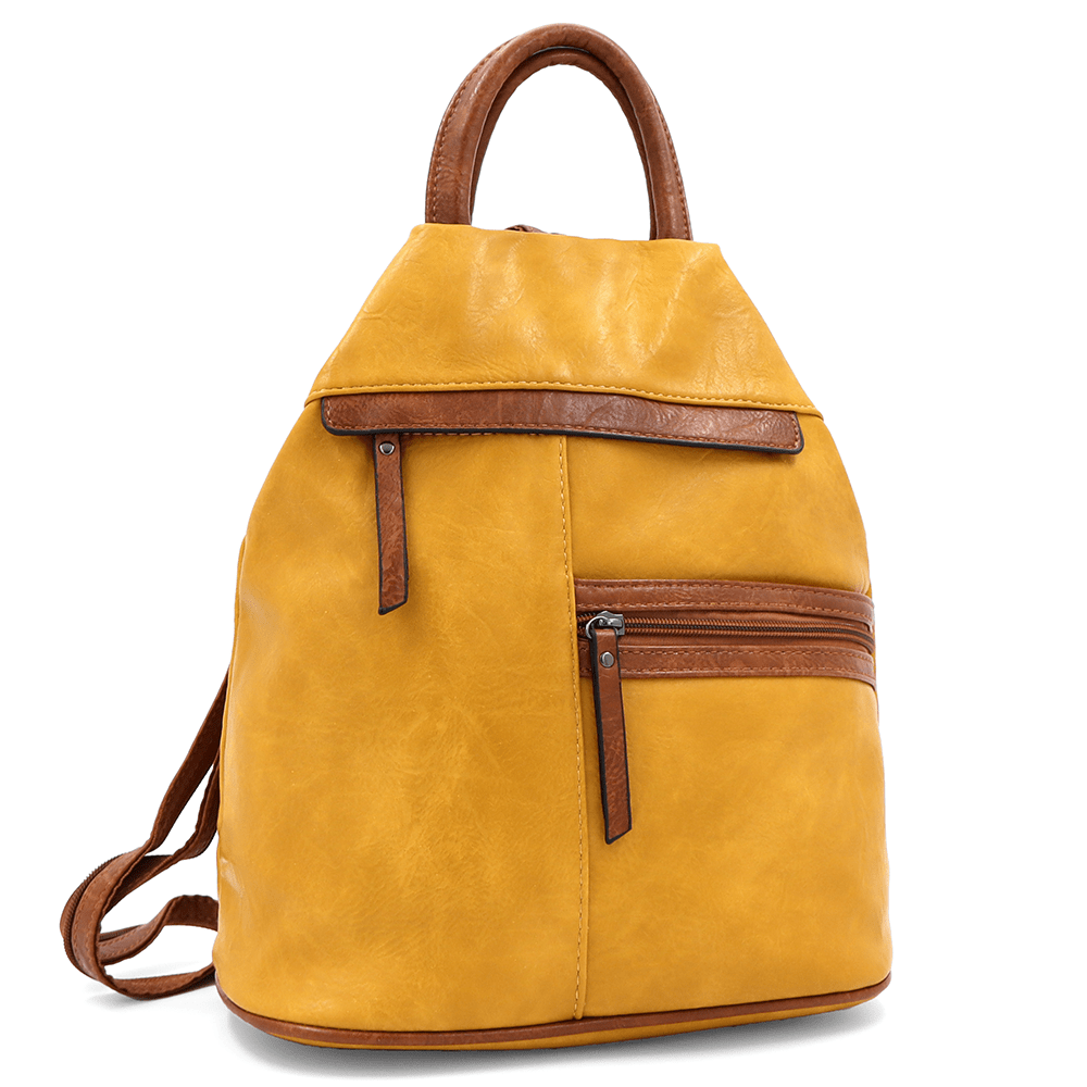 Női hátizsák titkos záródással Elina - mustársárga