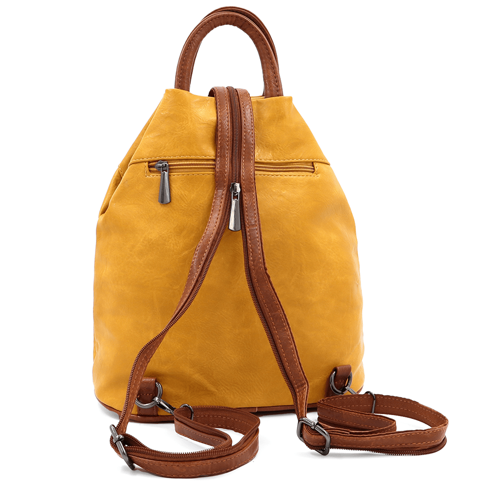 Női hátizsák titkos záródással Elina - mustársárga