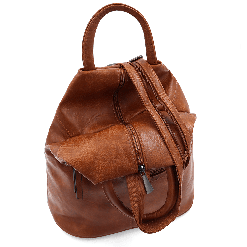 Női hátizsák titkos záródással Elina - cserépbarna