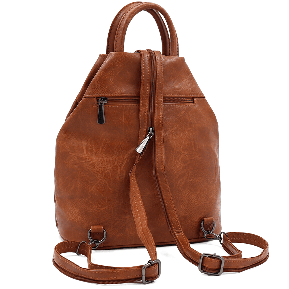 Női hátizsák titkos záródással Elina - cserépbarna