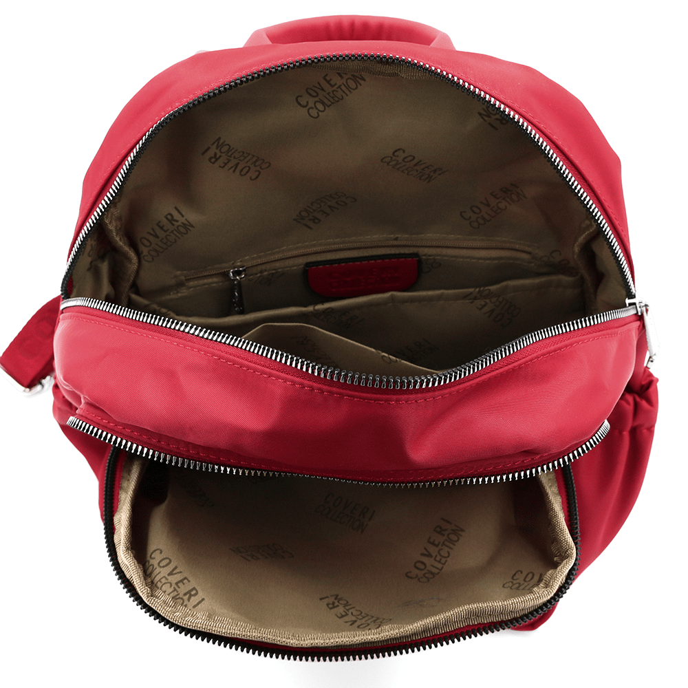 Női hátizsák szövetből - piros