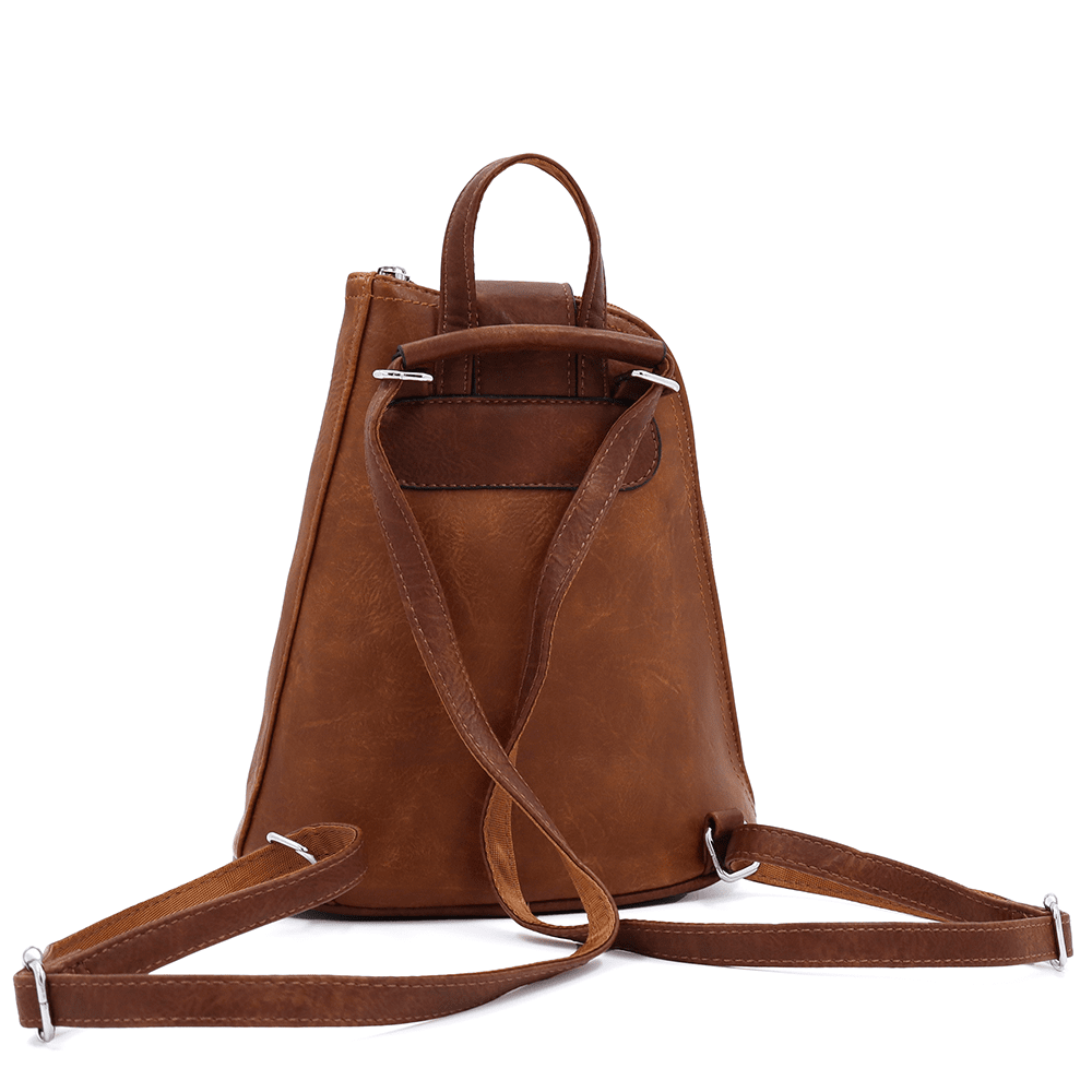 2 az 1-ben - Női hátizsák és táska Violeta - cseréptetőbarna