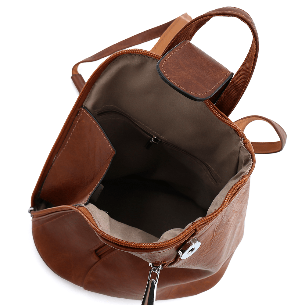 2 az 1-ben - Női hátizsák és táska Violeta - cseréptetőbarna