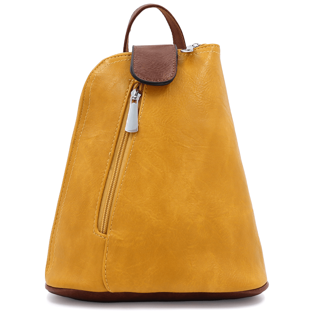 2 az 1-ben - Női hátizsák és táska Violeta - mustársárga