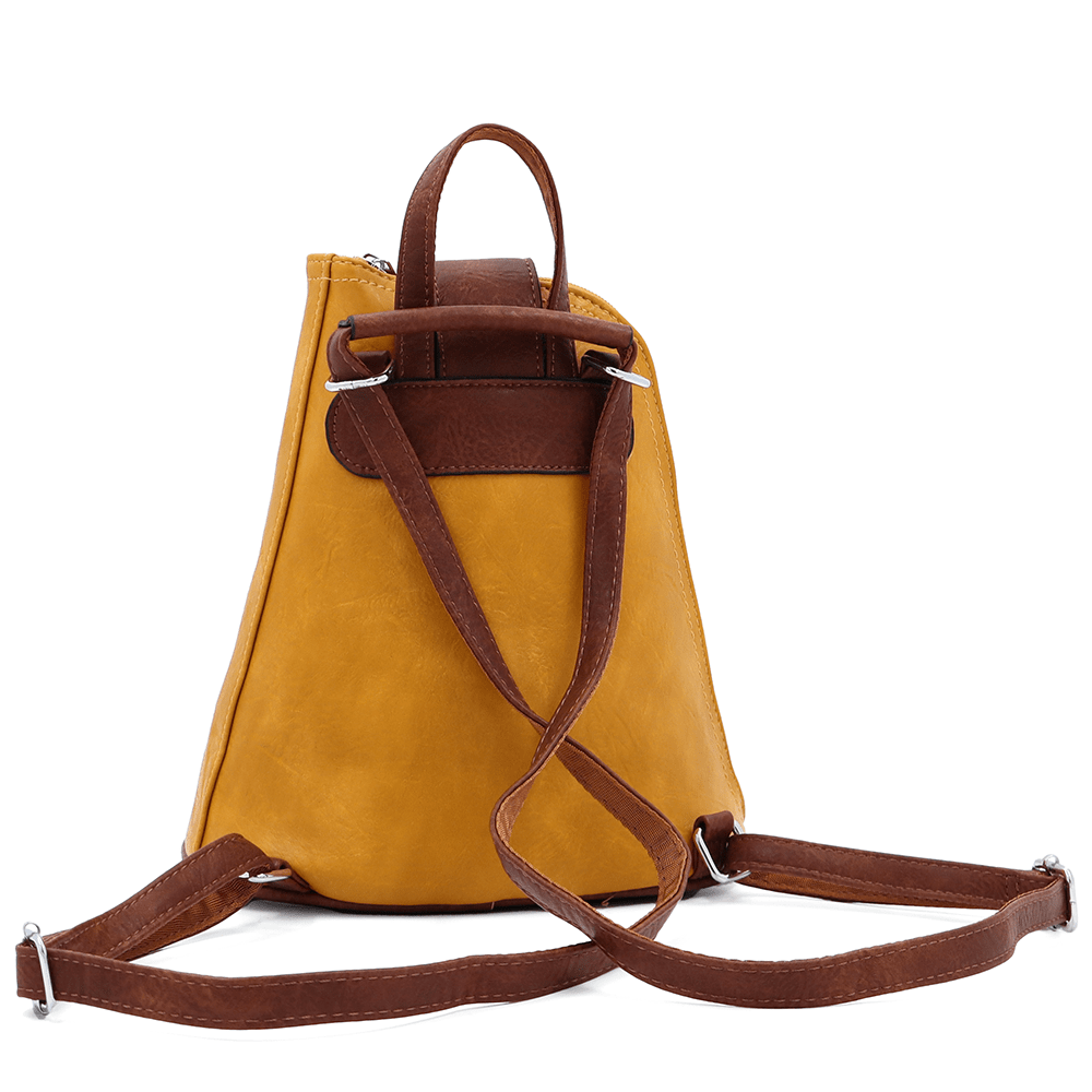 2 az 1-ben - Női hátizsák és táska Violeta - mustársárga