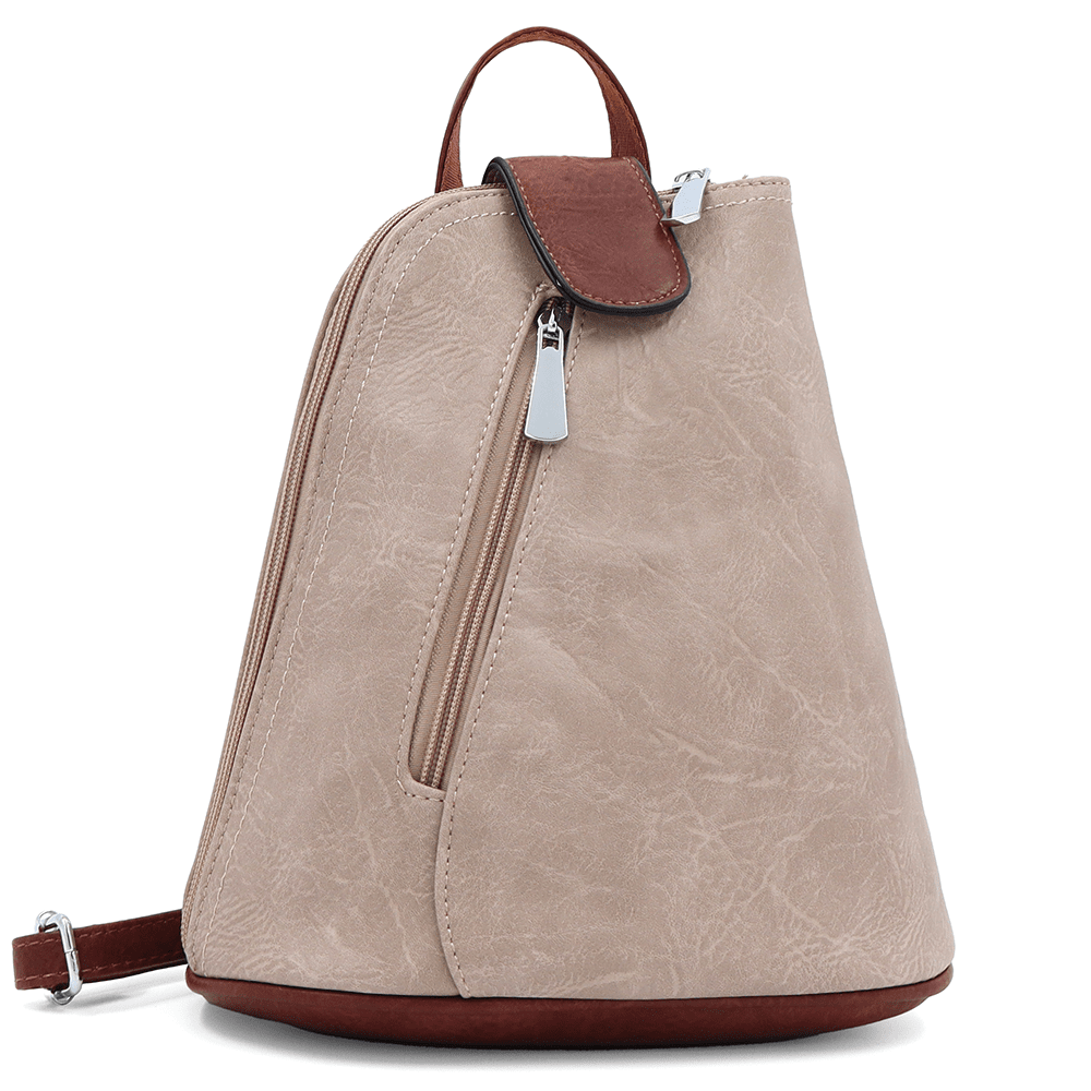 2 az 1-ben - Női hátizsák és táska Violeta - világosbarna