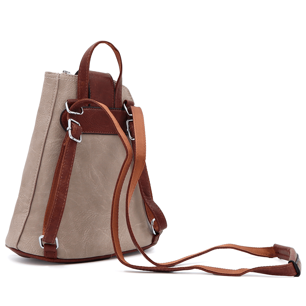 2 az 1-ben - Női hátizsák és táska Violeta - világosbarna