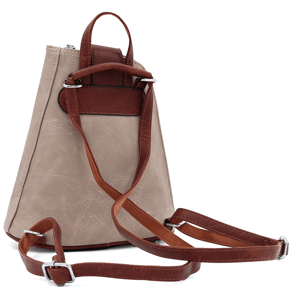 2 az 1-ben - Női hátizsák és táska Violeta - világosbarna