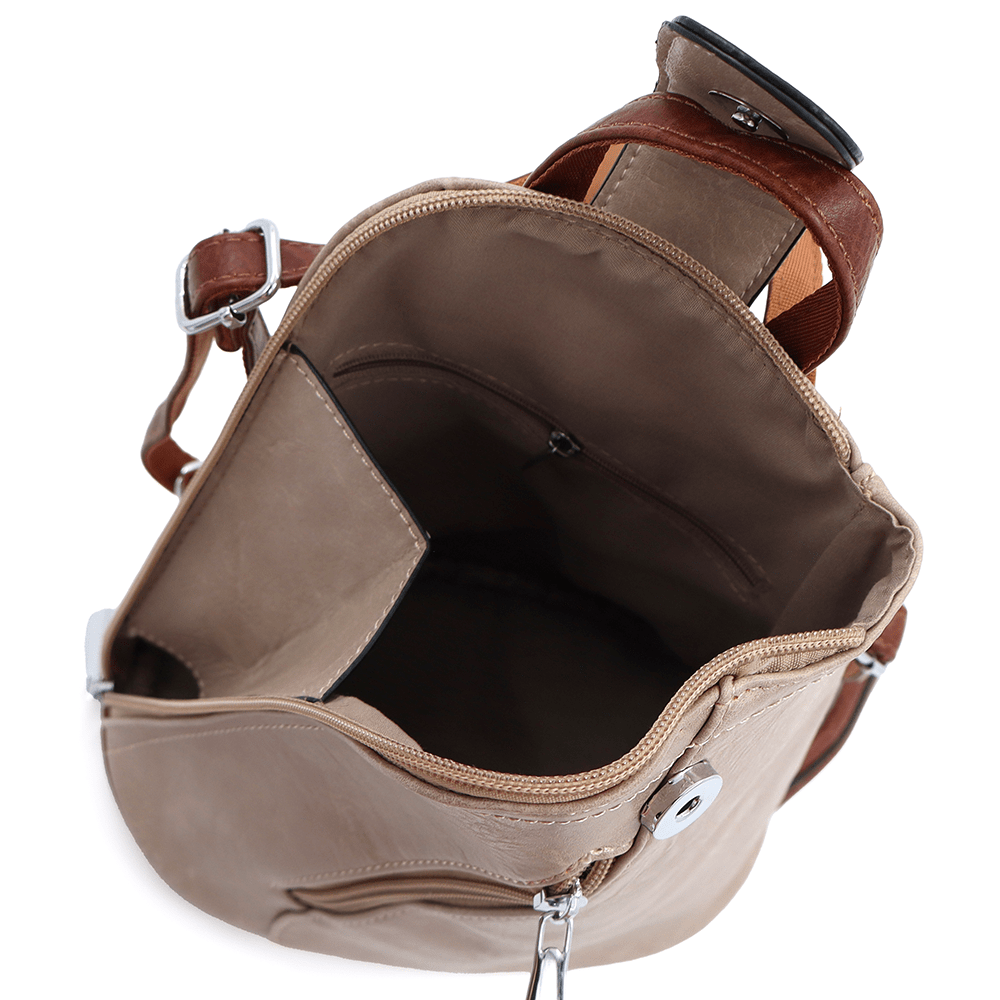 2 az 1-ben - Női hátizsák és táska Violeta - világosbarna