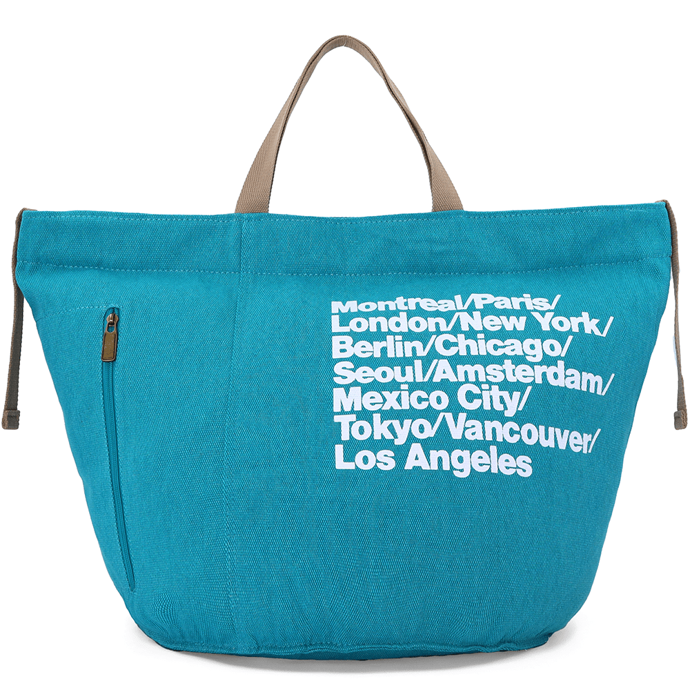 Nagy strandtáska Simona nyomtatással - türkiz