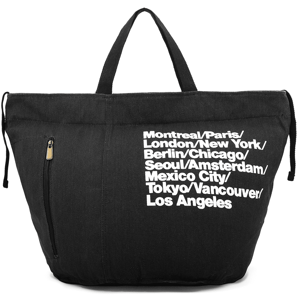 Nagy strandtáska Simona nyomtatással - fekete