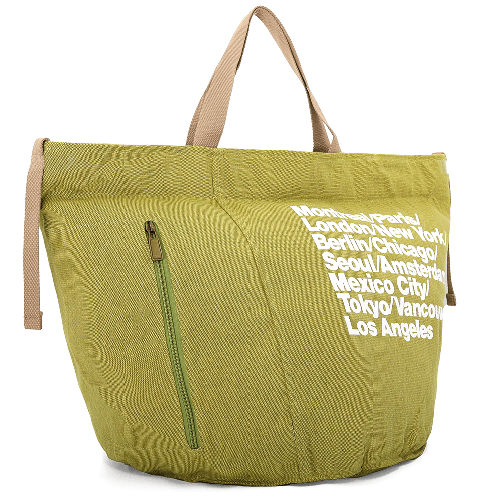 Nagy strandtáska Simona nyomtatással - lime