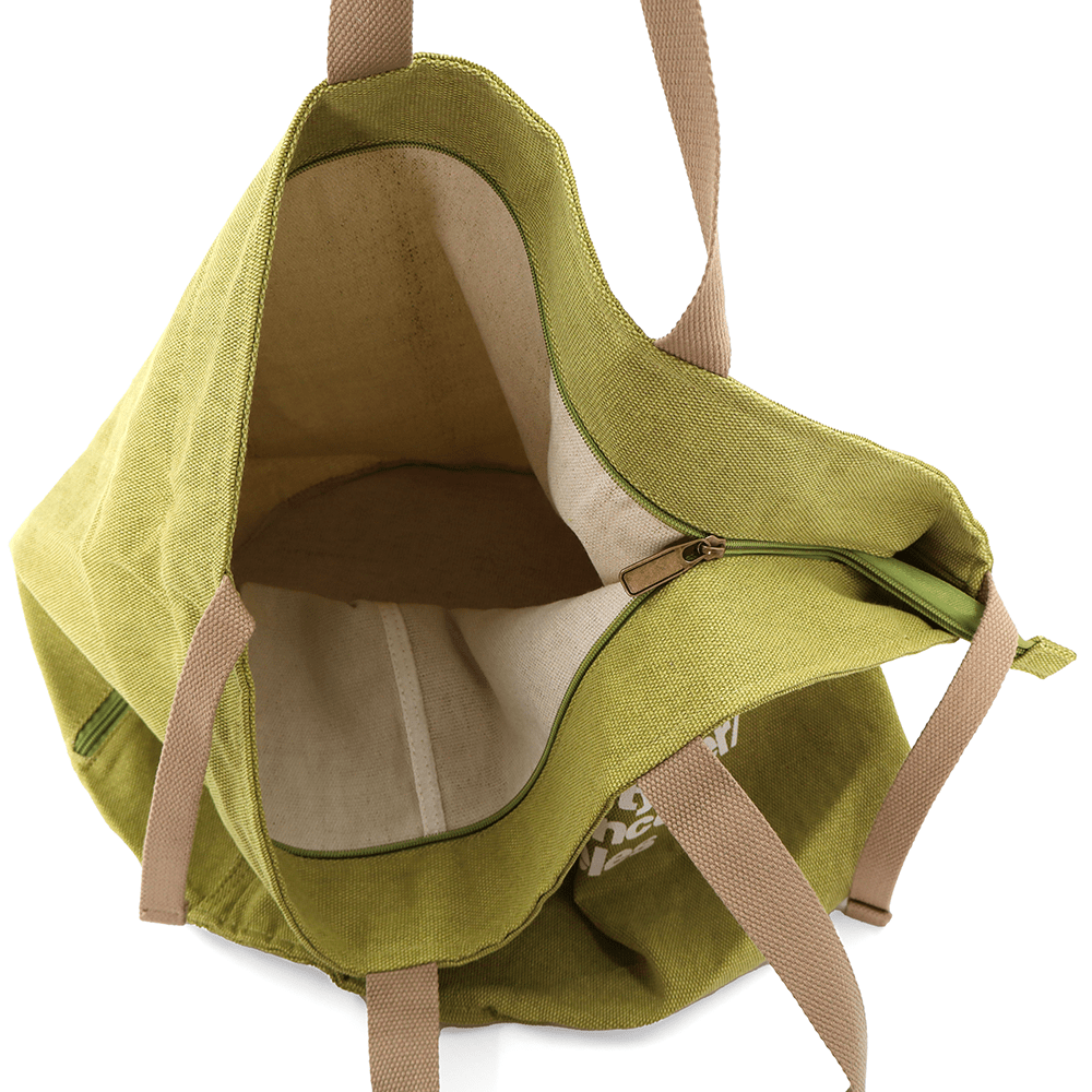 Nagy strandtáska Simona nyomtatással - lime