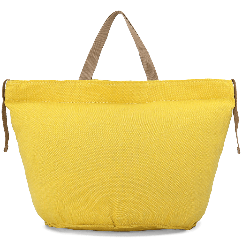 Nagy strandtáska Simona nyomtatással - sárga