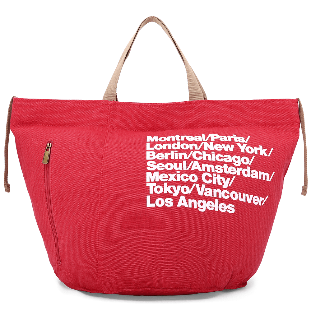 Nagy strandtáska Simona nyomtatással - piros