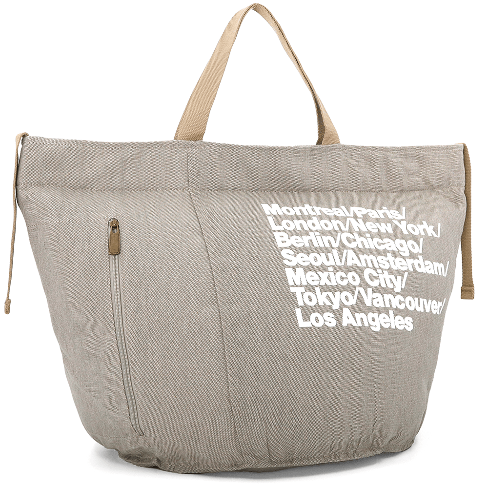 Nagy strandtáska Simona nyomtatással - szürke