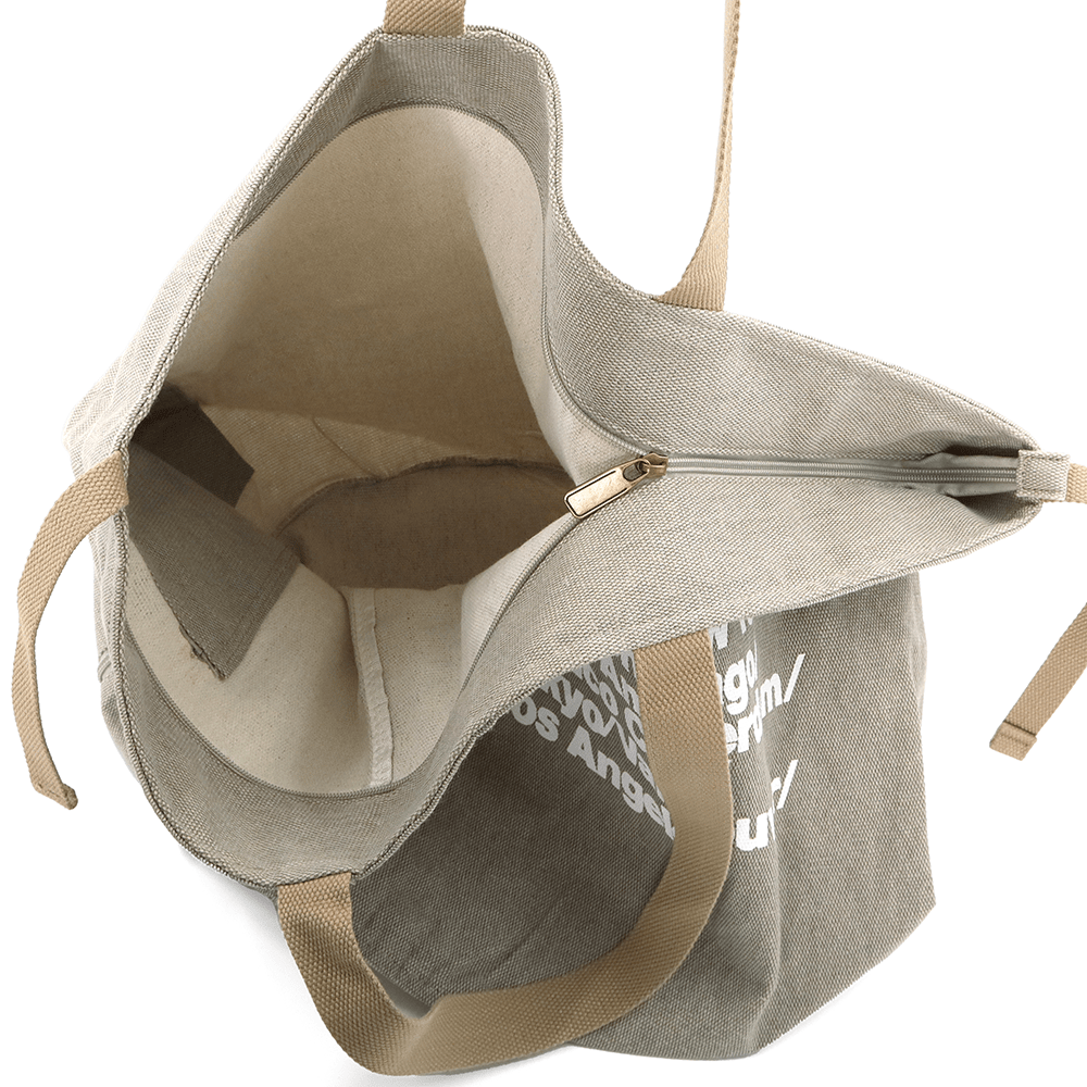 Nagy strandtáska Simona nyomtatással - szürke