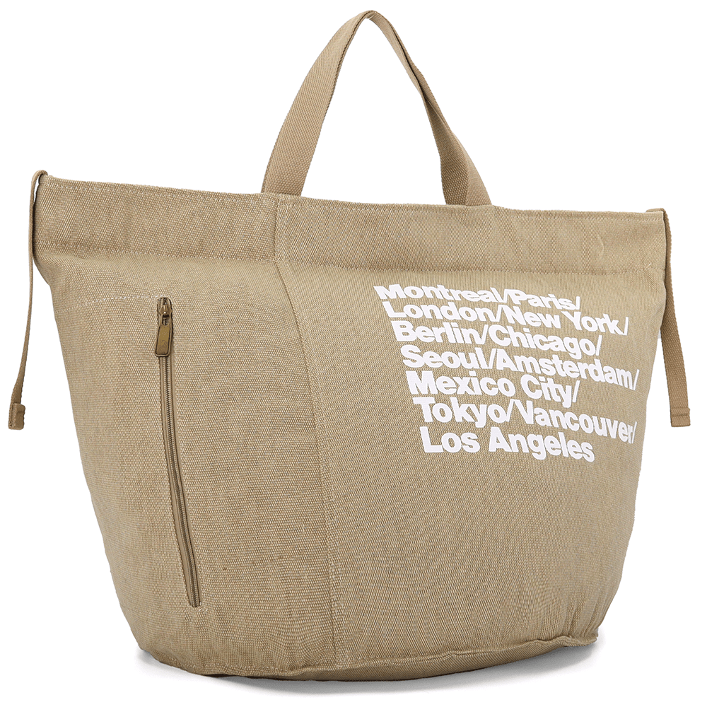 Nagy strandtáska Simona nyomtatással - világosbarna