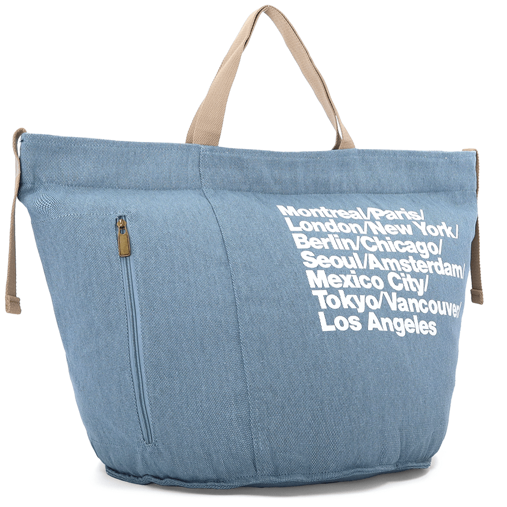 Nagy strandtáska Simona nyomtatással - kék