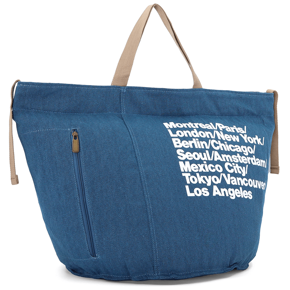 Nagy strandtáska Simona nyomtatással - sötétkék