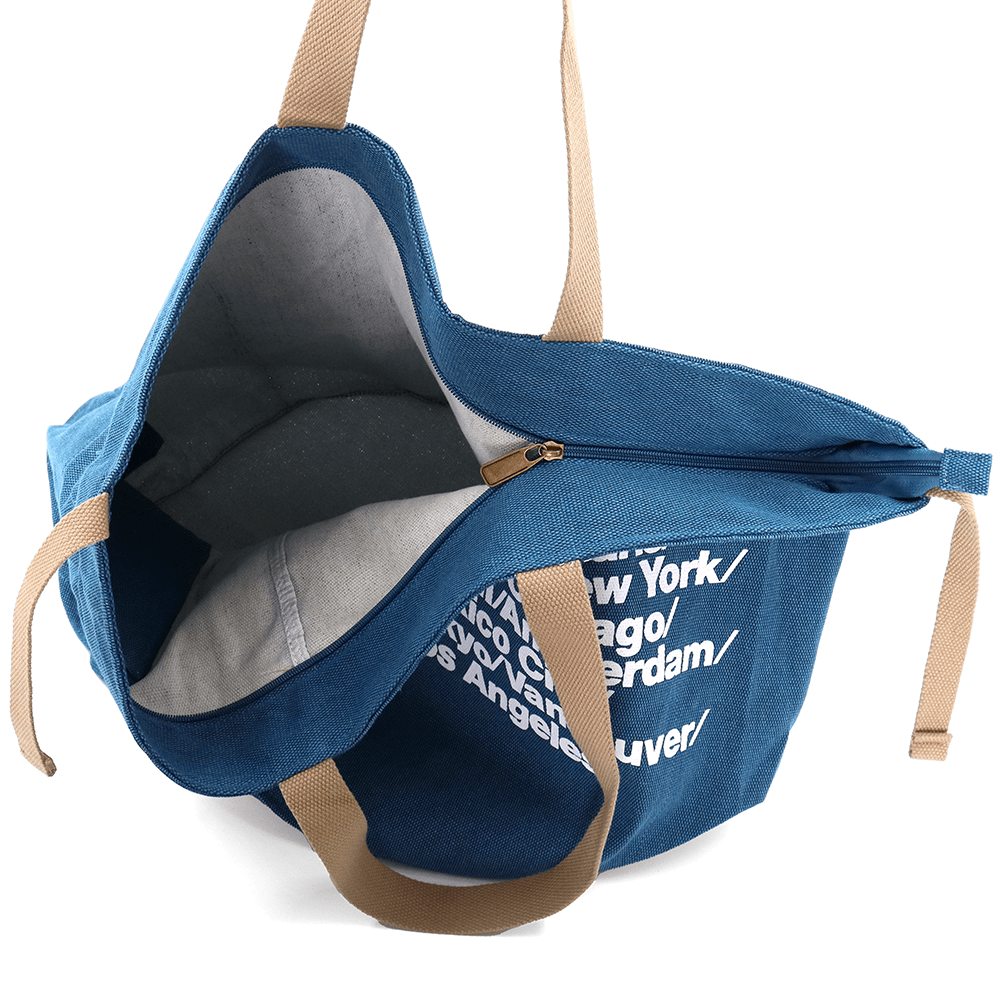 Nagy strandtáska Simona nyomtatással - sötétkék