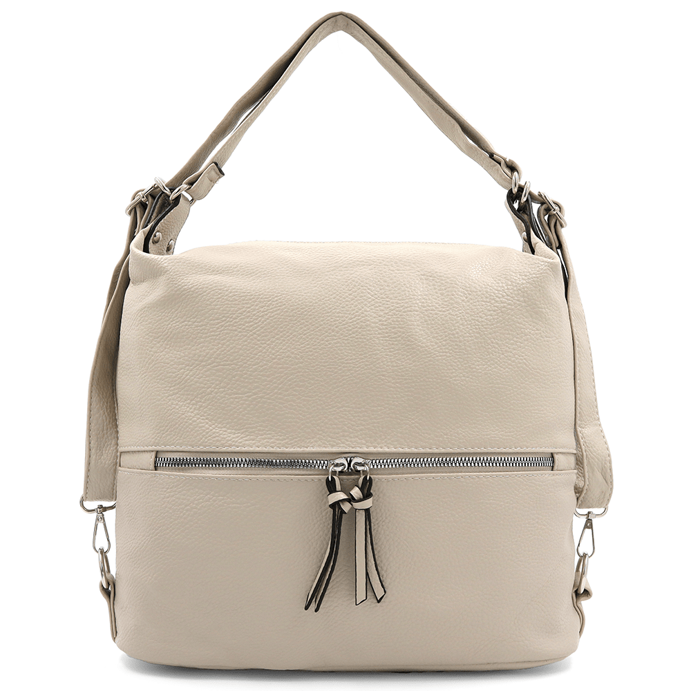 2 az 1-ben – Nagy táska és hátizsák – világosbarna