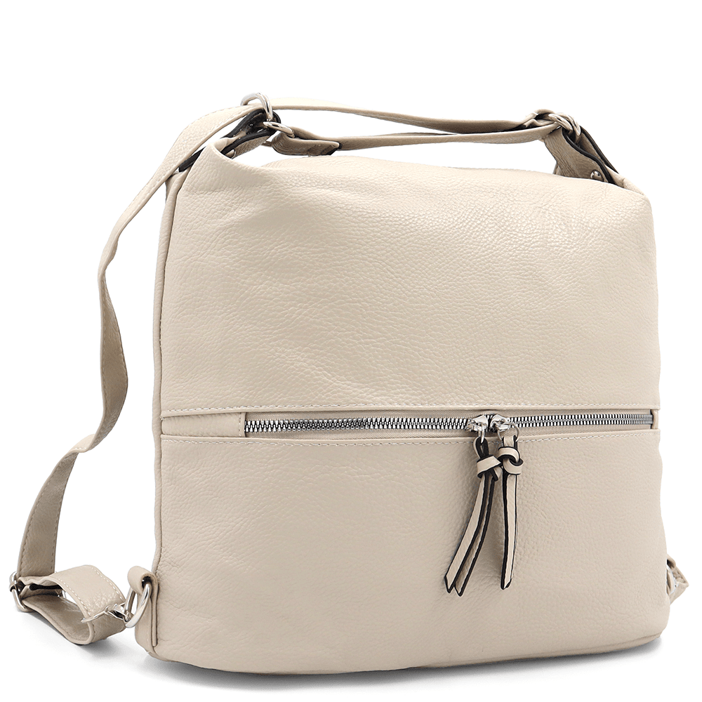 2 az 1-ben – Nagy táska és hátizsák – világosbarna