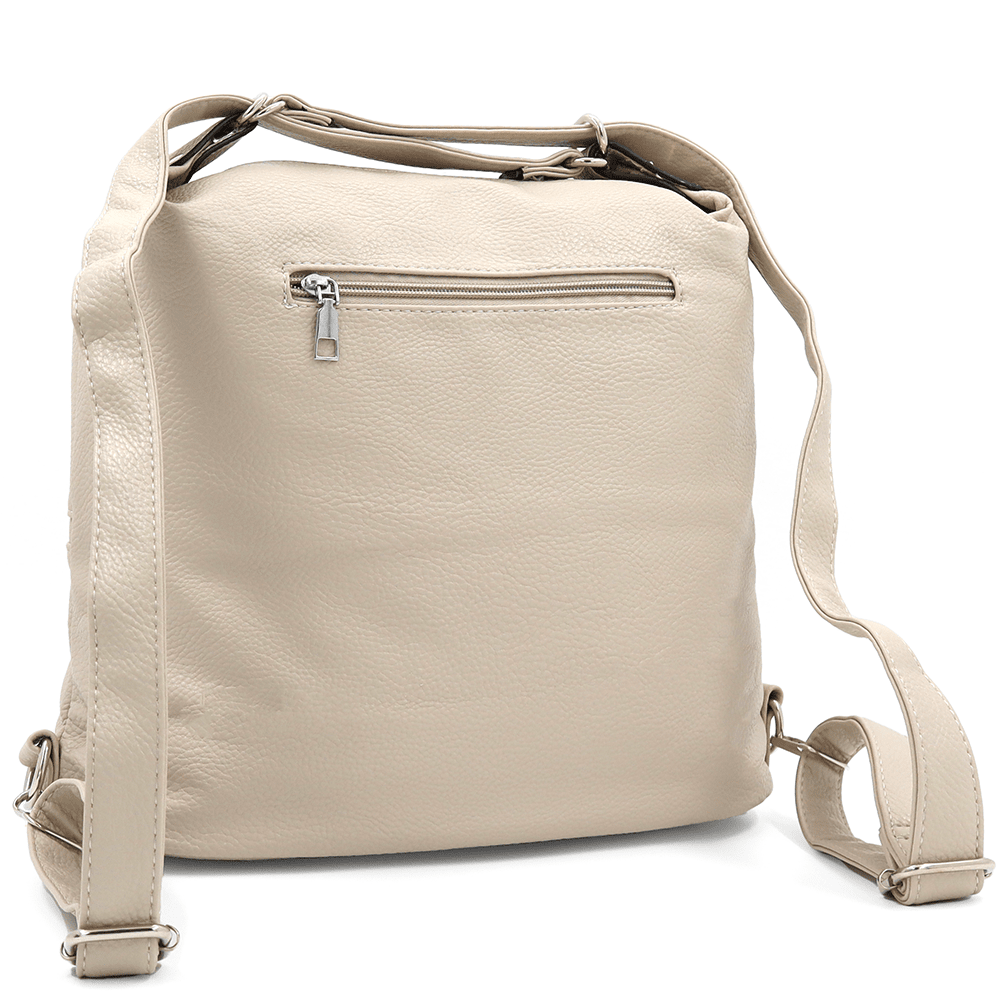 2 az 1-ben – Nagy táska és hátizsák – világosbarna