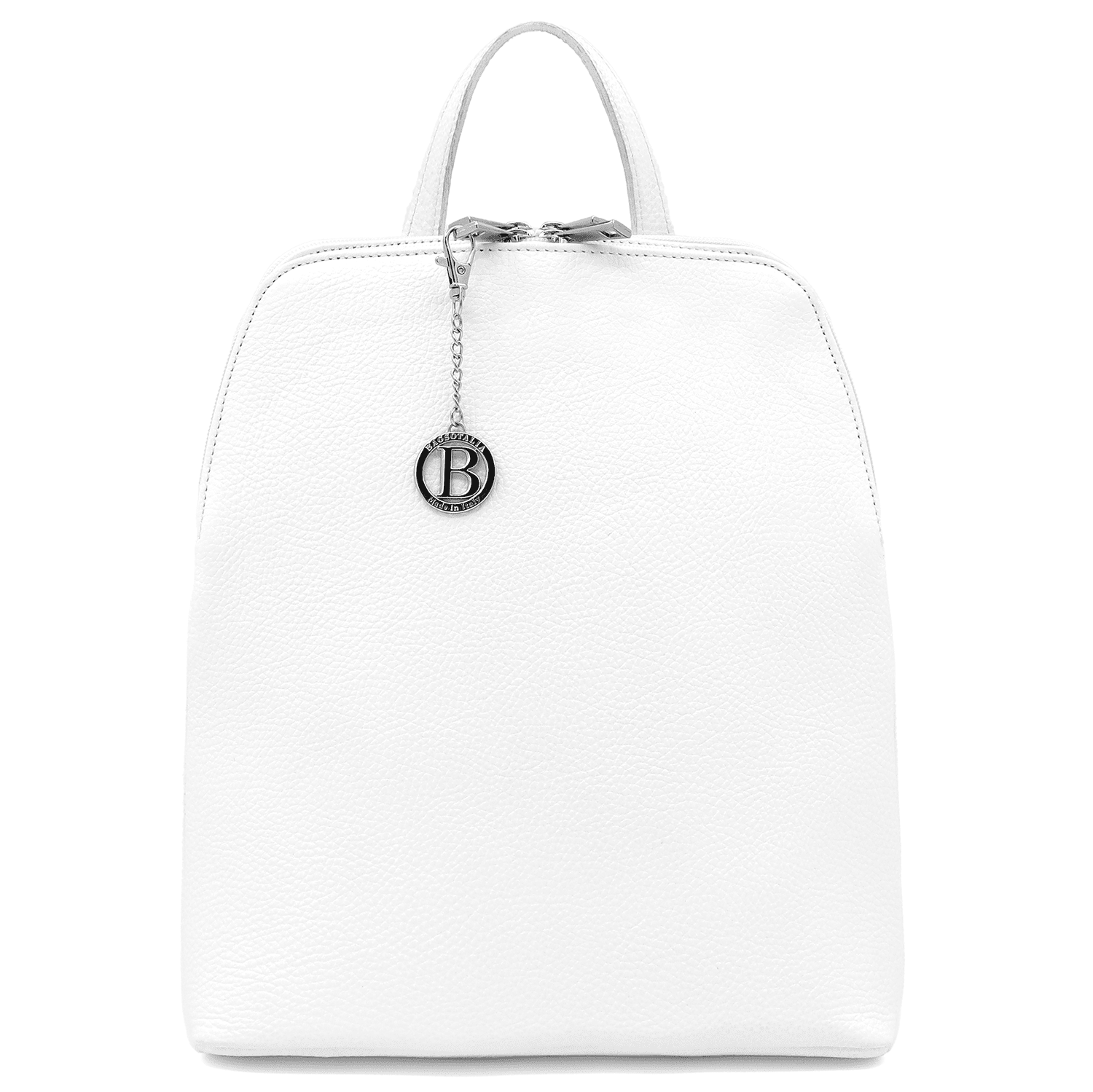 Női hátizsák természetes bőrből Terina - fehér