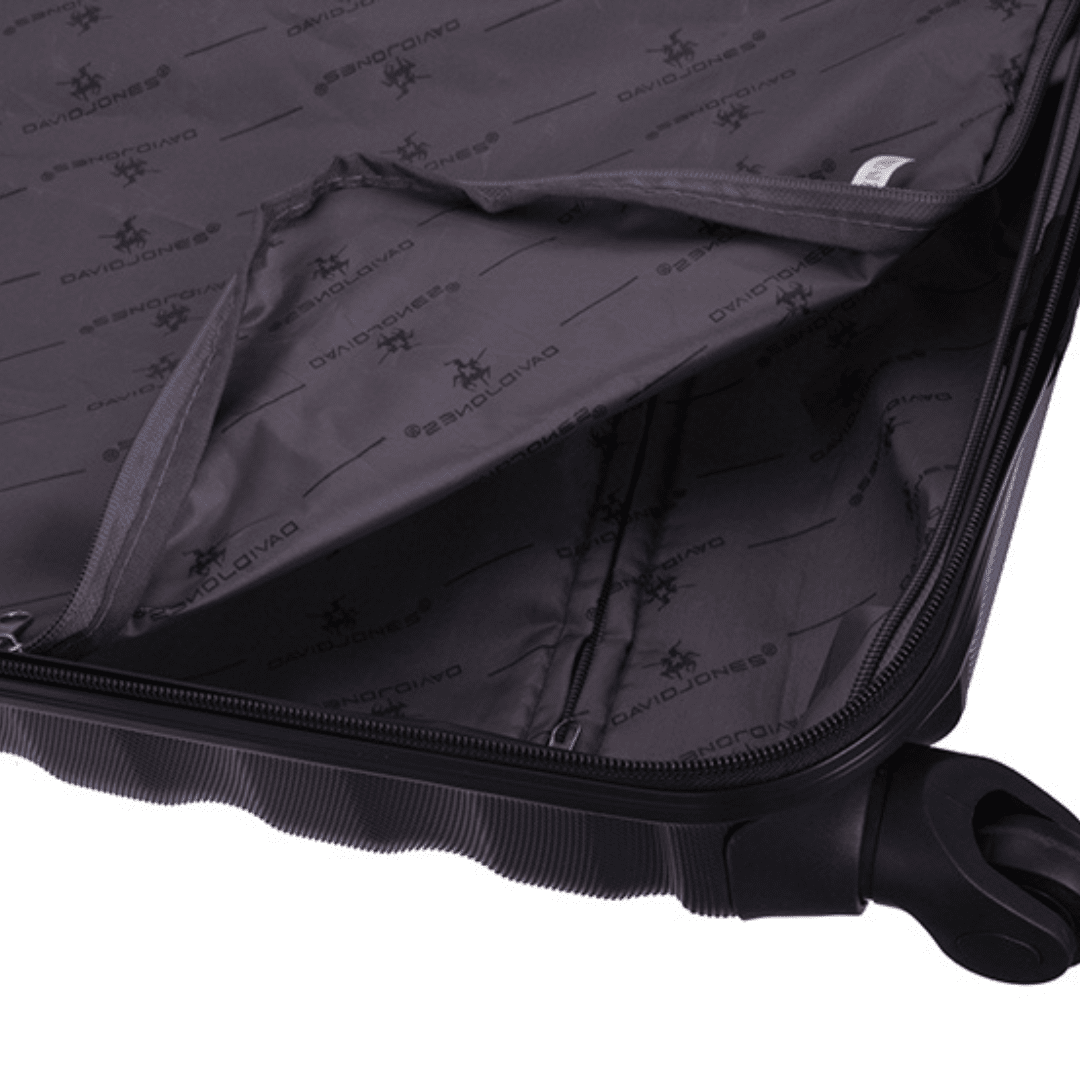 David Jones - Bőröndkészlet mozgatható kerekekkel, 3 méretben - világoskék