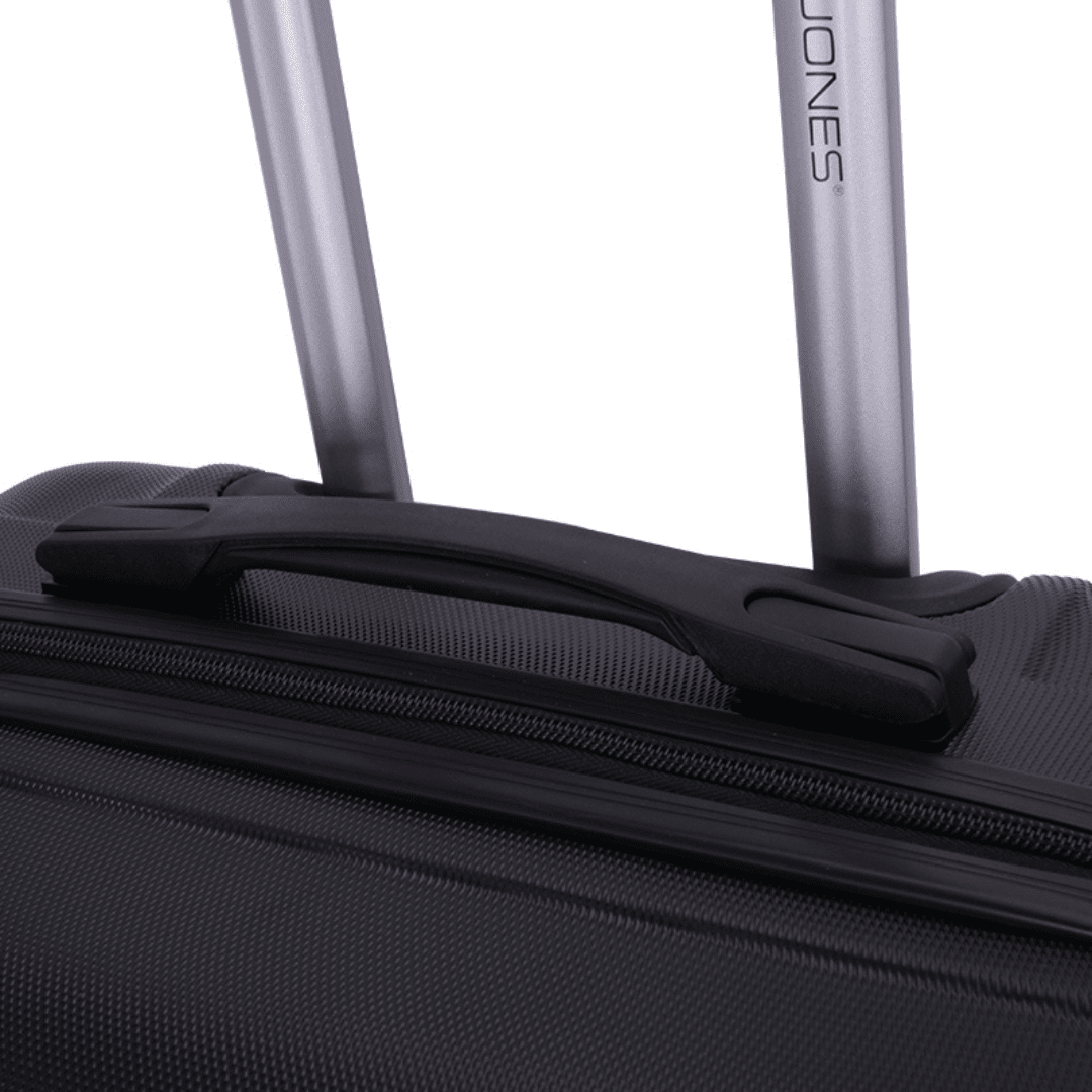 David Jones - Bőröndkészlet mozgatható kerekekkel, 3 méretben - fekete