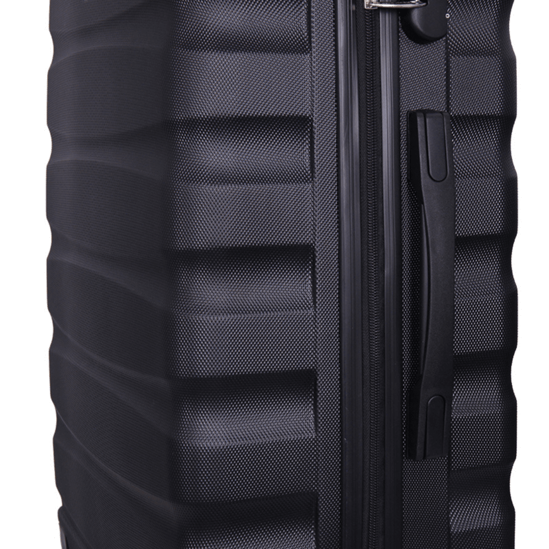 David Jones - Bőröndkészlet mozgatható kerekekkel, 3 méretben - fekete