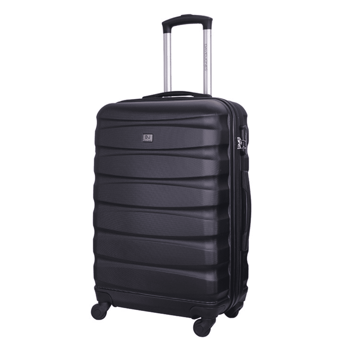 David Jones - Bőröndkészlet mozgatható kerekekkel, 3 méretben - fekete