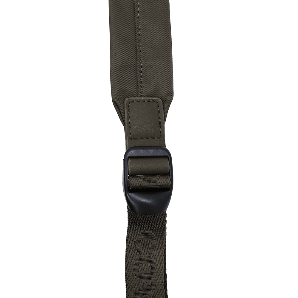 Női hátizsák szövetből, függő pénztárcával - sötétzöld