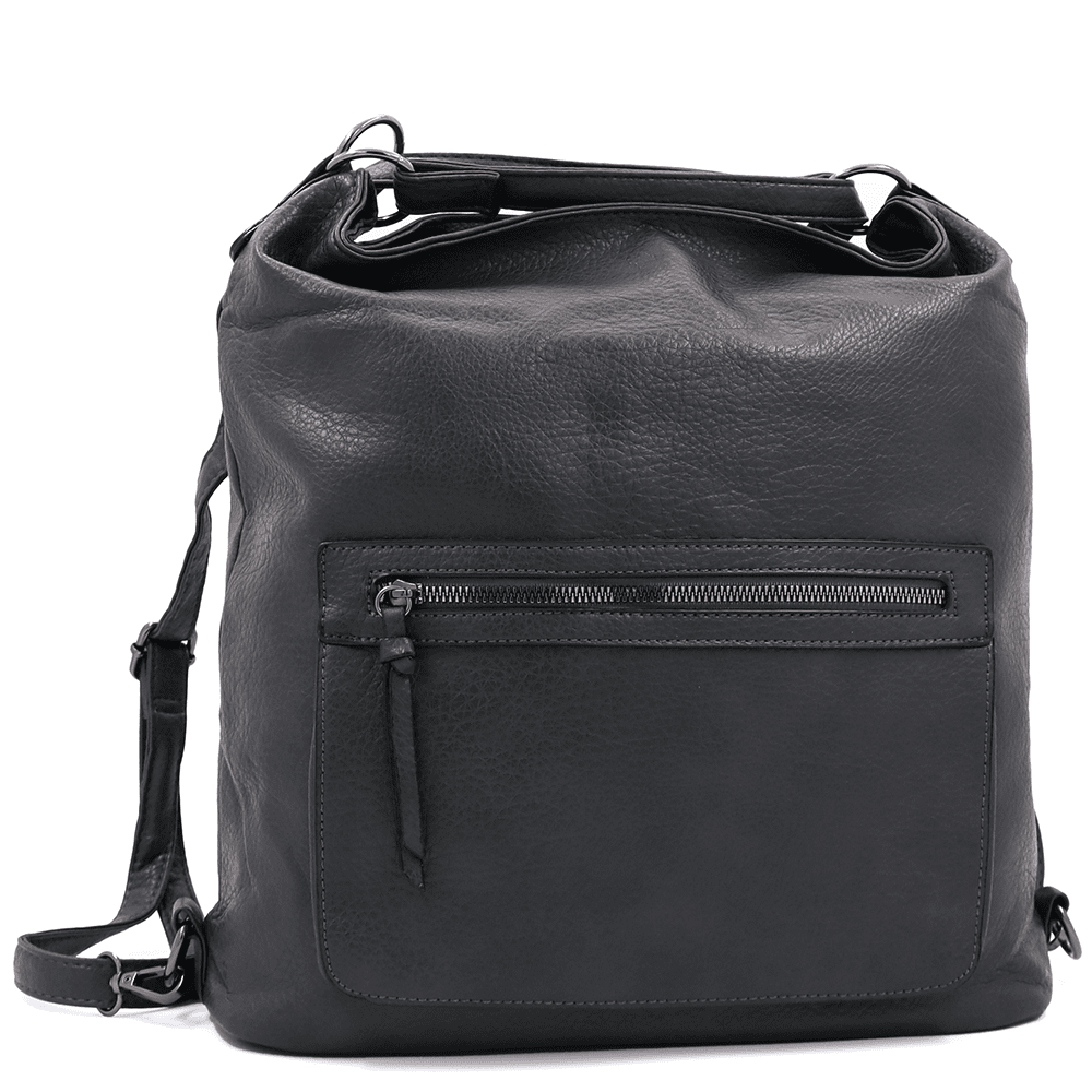 2 az 1-ben - Nagy táska és hátizsák Lora - sötét szürke