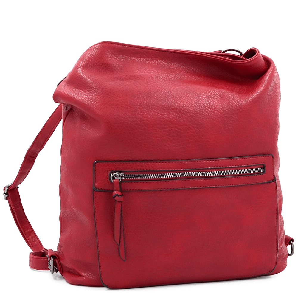 2 az 1-ben - Nagy táska és hátizsák Lora - piros