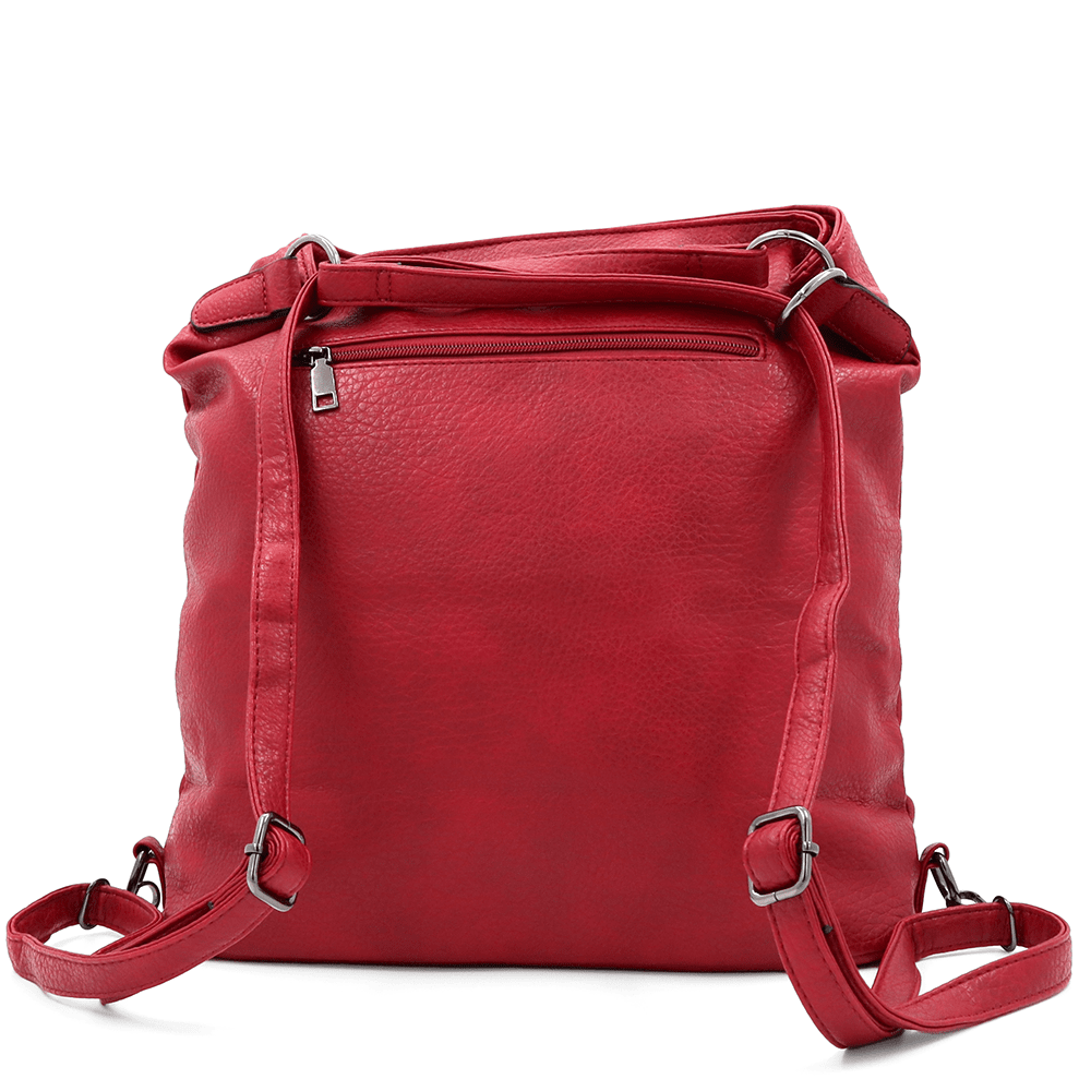 2 az 1-ben - Nagy táska és hátizsák Lora - piros