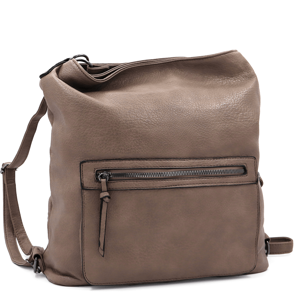 2 az 1-ben - Nagy táska és hátizsák Lora - világosbarna