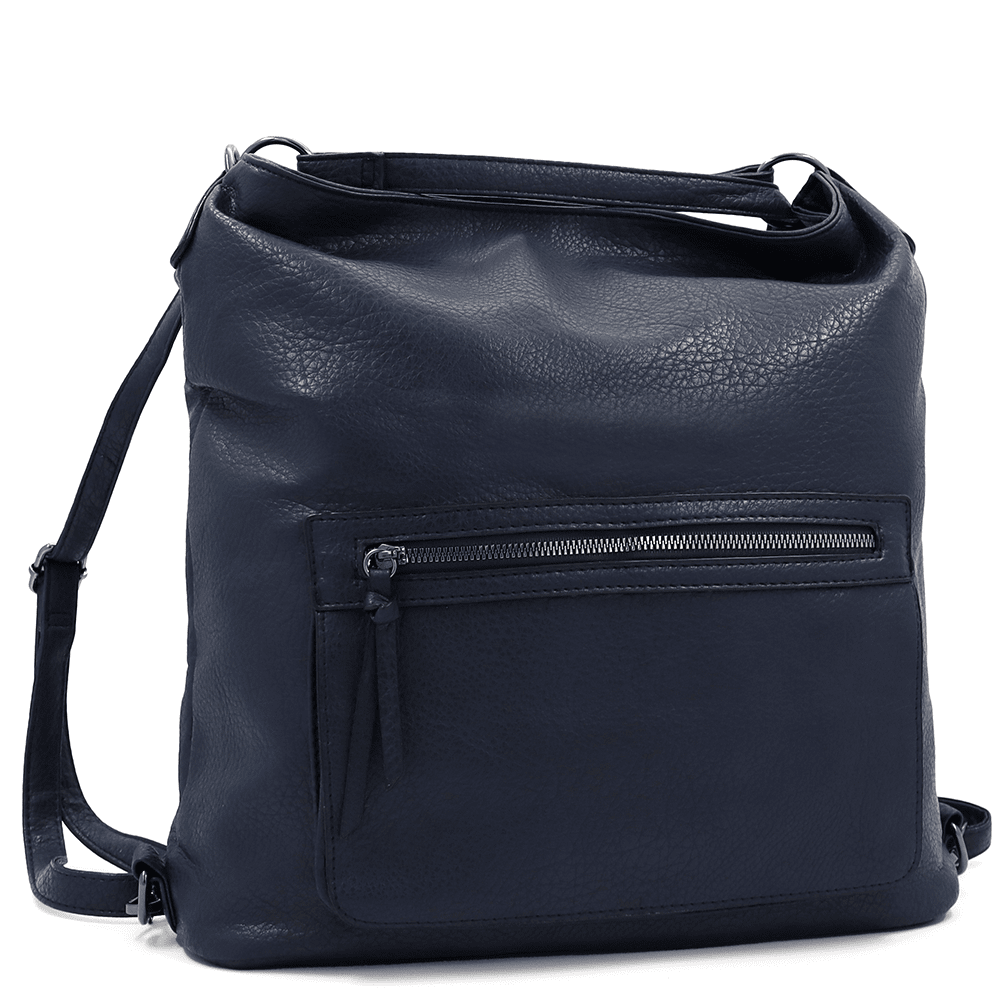 2 az 1-ben - Nagy táska és hátizsák Lora - sötétkék