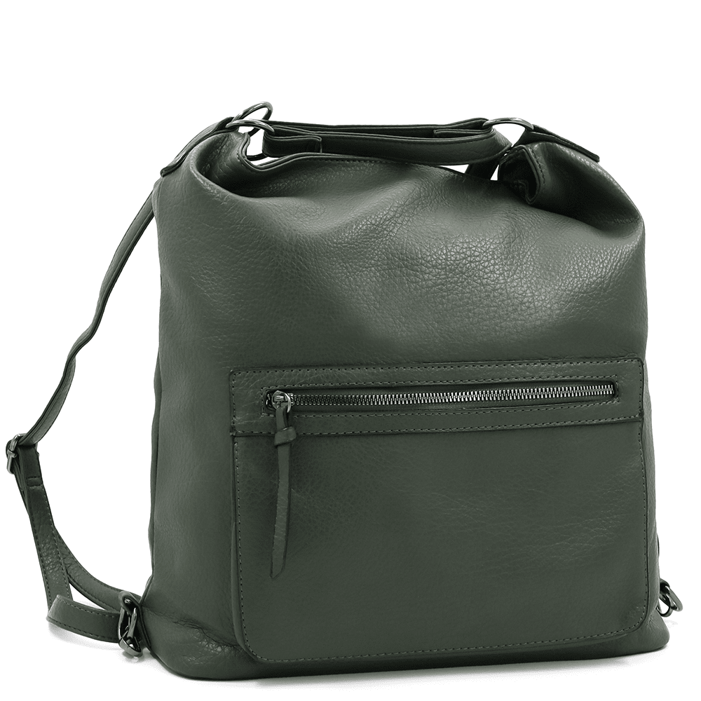 2 az 1-ben - Nagy táska és hátizsák Lora - zöld