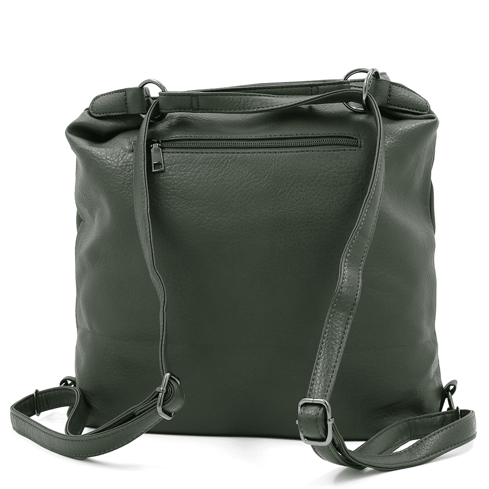 2 az 1-ben - Nagy táska és hátizsák Lora - zöld