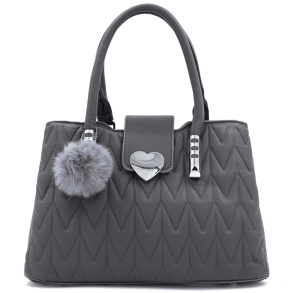 Női táska 3 rekesszel Love - szürke