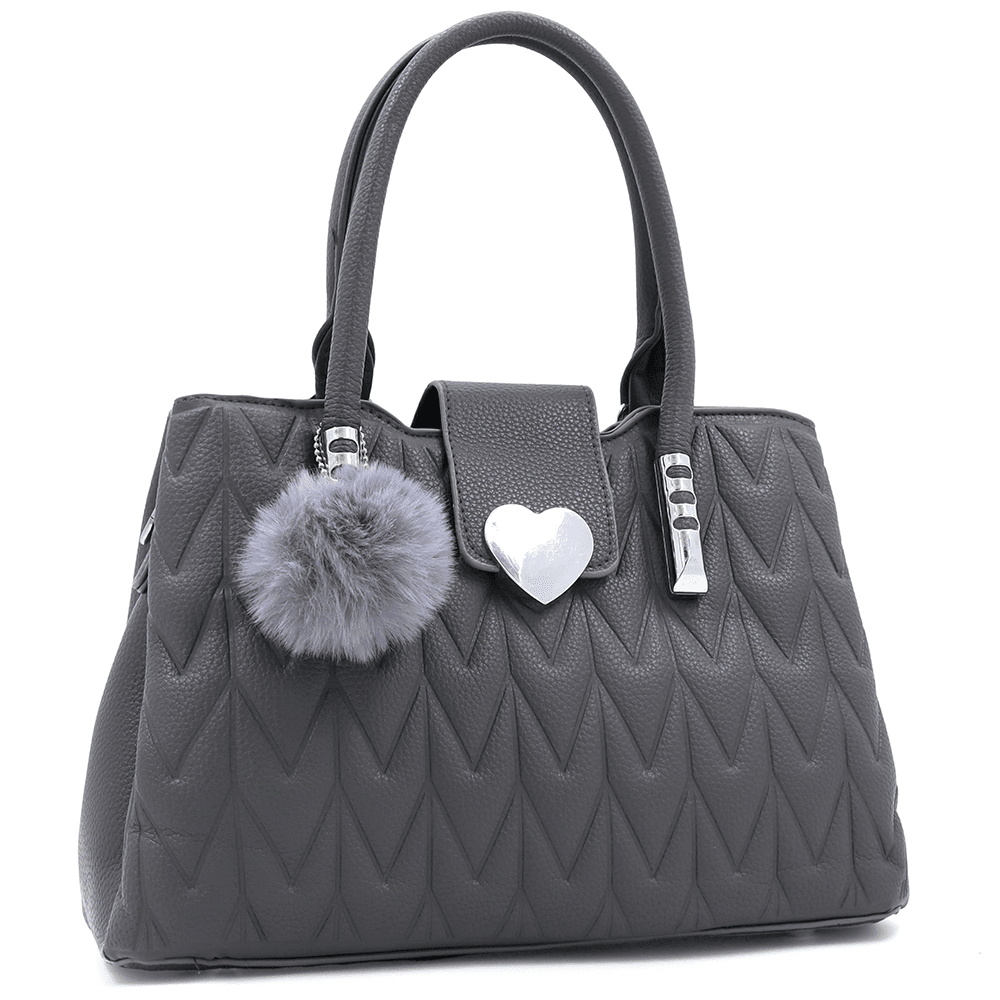 Női táska 3 rekesszel Love - szürke