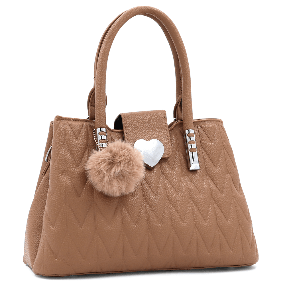 Női táska 3 rekesszel Love - barna