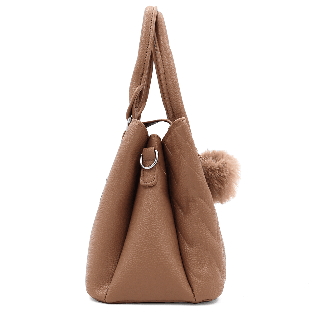 Női táska 3 rekesszel Love - barna