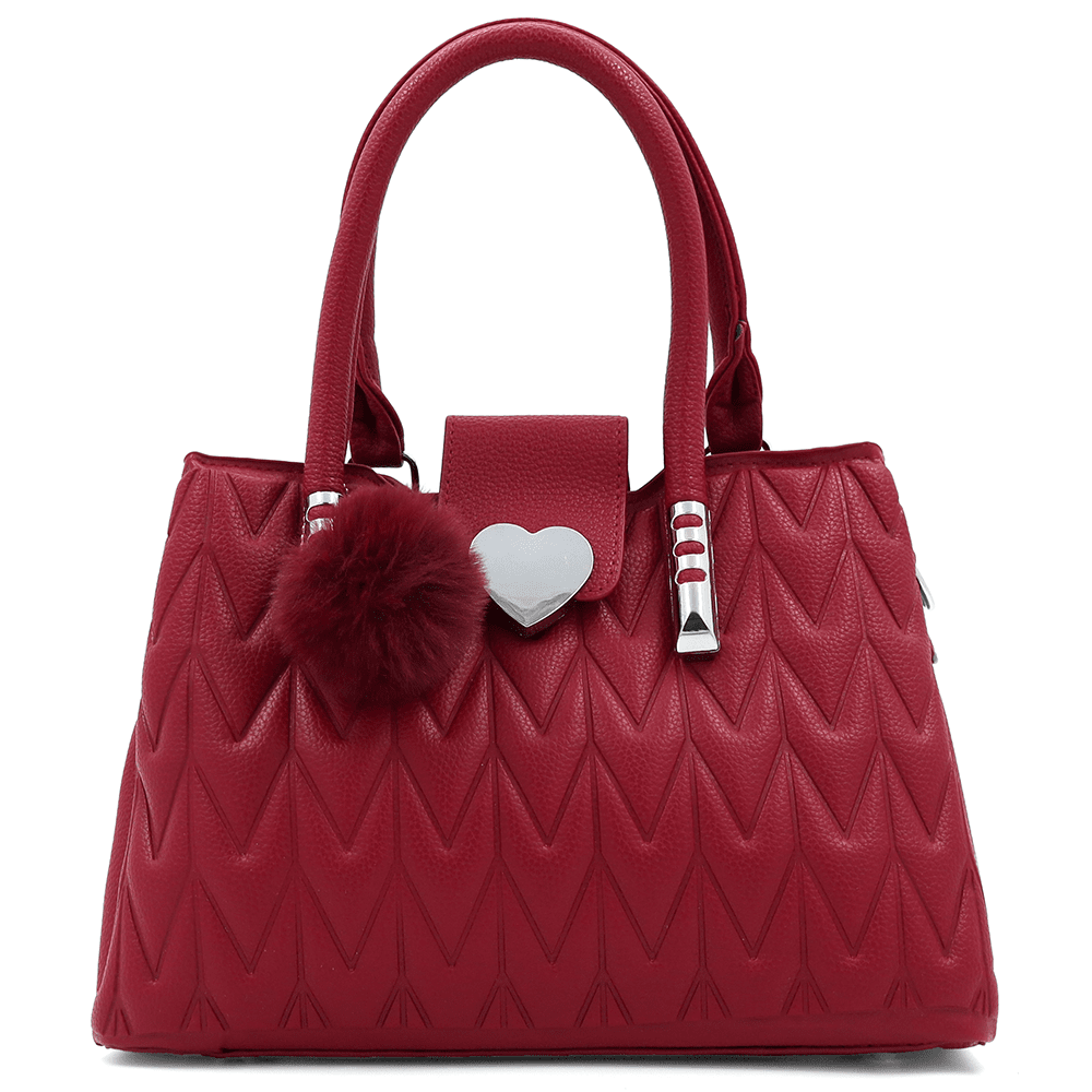 Női táska 3 rekesszel Love - piros