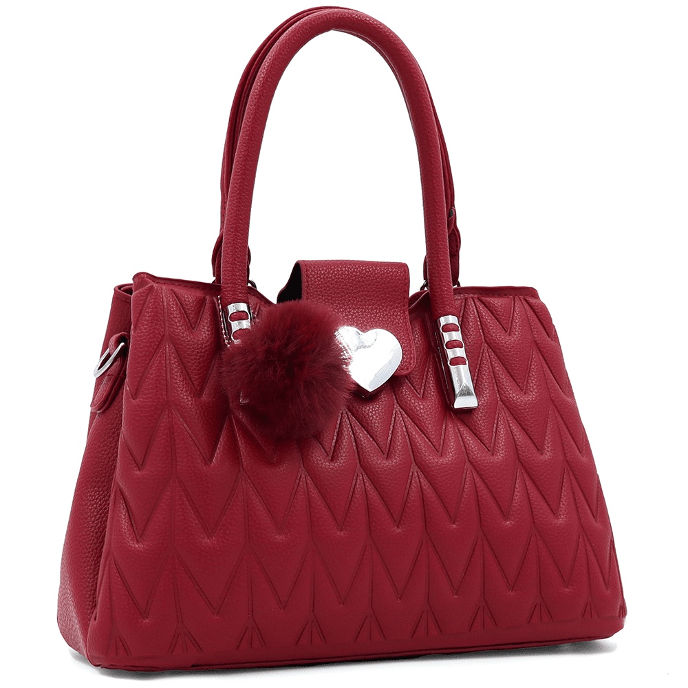 Női táska 3 rekesszel Love - piros