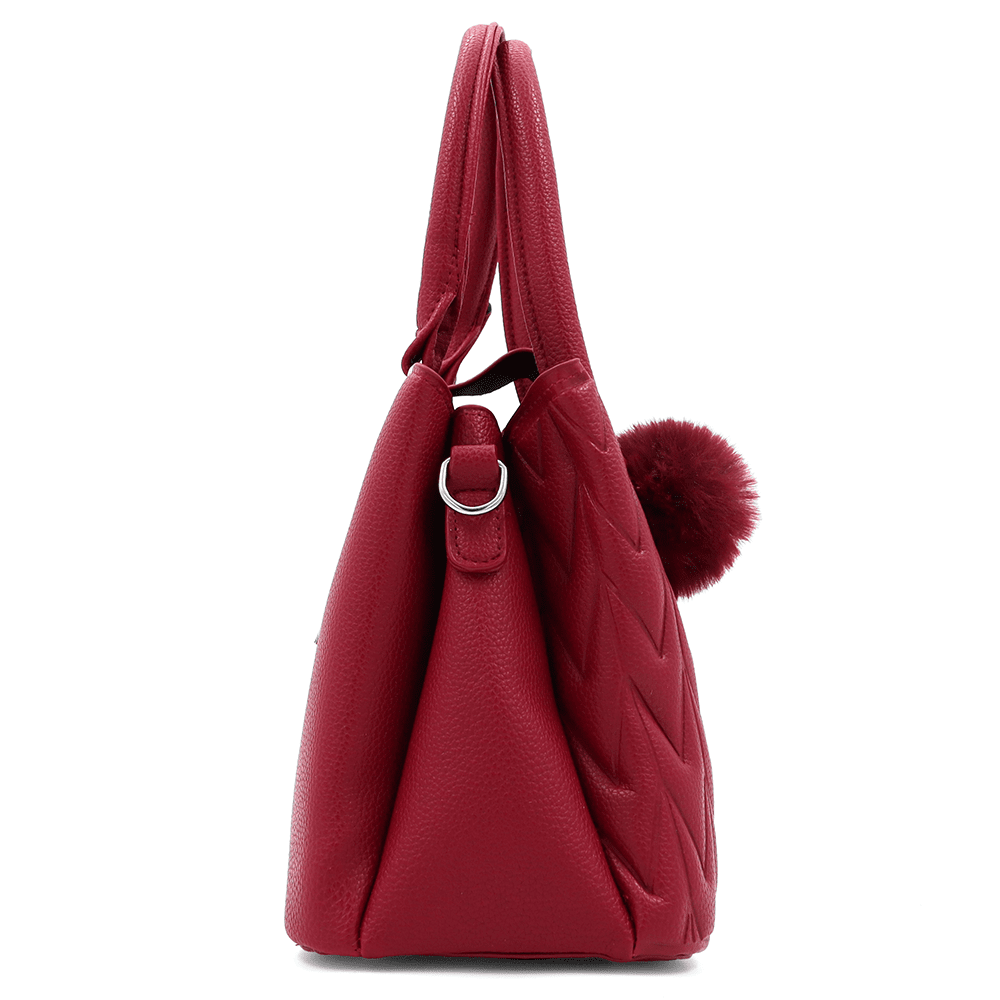 Női táska 3 rekesszel Love - piros