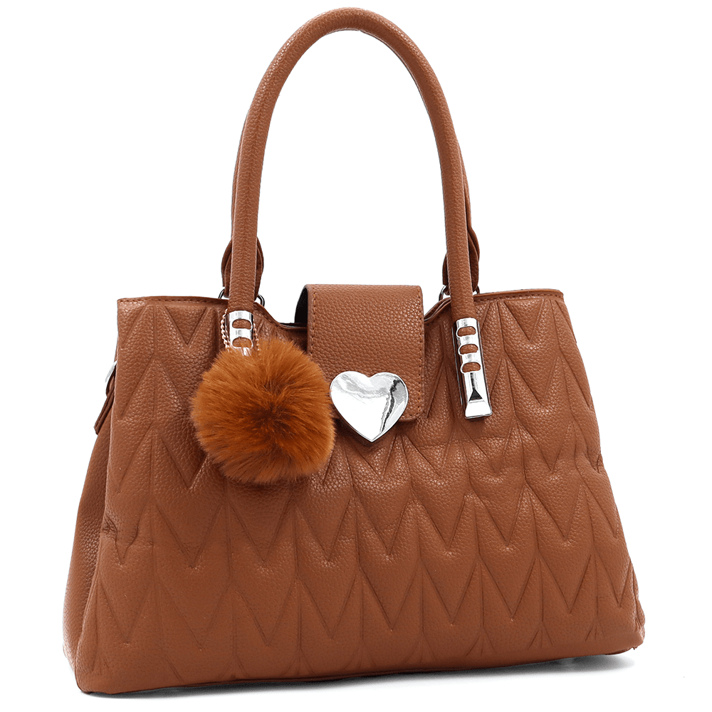 Női táska 3 rekesszel Love - cseréptetőbarna